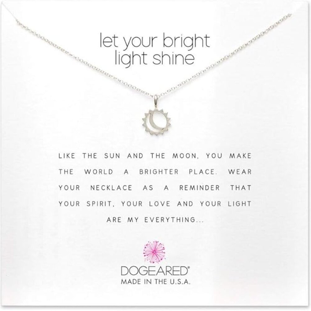 Dogeared Let Your Bright Light Shine Reminder 16"-18" Necklace (Sterling Silver)
